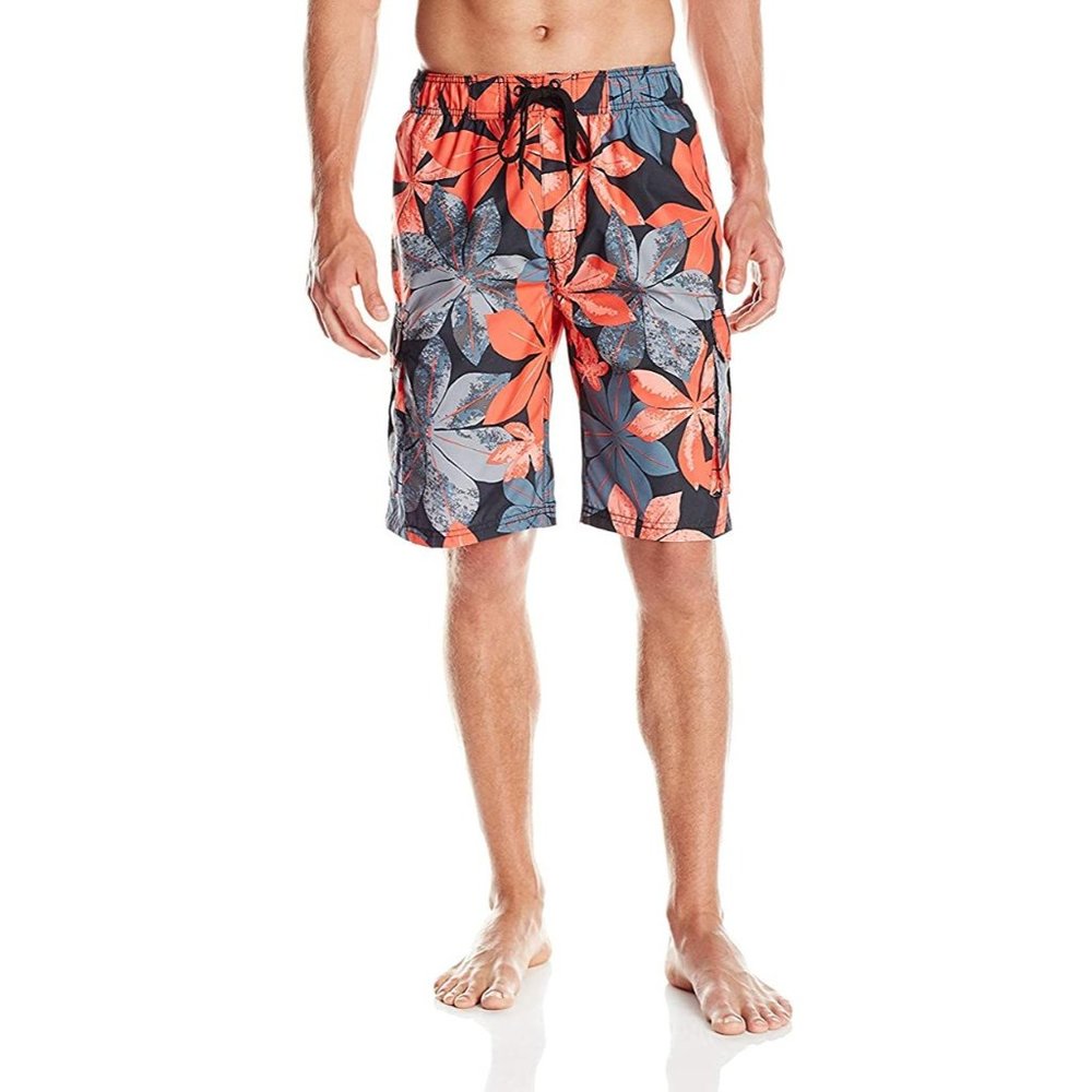 Kanu Surf Men's Legacy Swim Trunks (Regular & Extended Sizes), Pismo Black, 4X